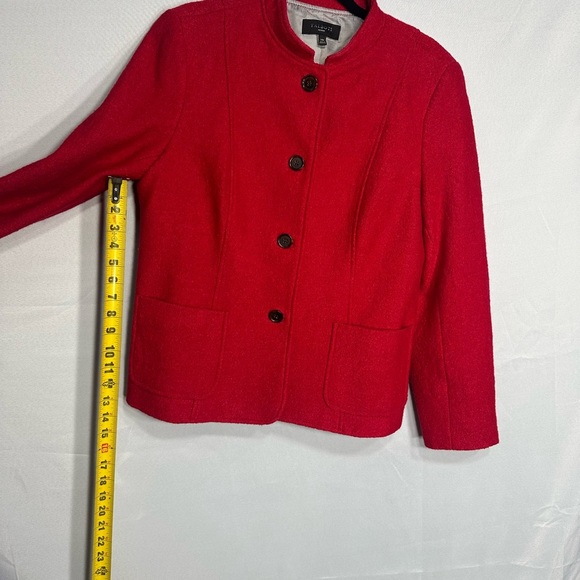 Red Women's Jacket by Talbots size 14p pre owned Exellent condition - Picture 5 of 9